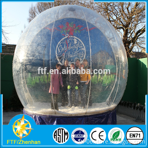 2015 Custom Giant Inflatable Christmas Snow Globe For Christmas Decoration